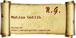 Matisa Gotlib névjegykártya